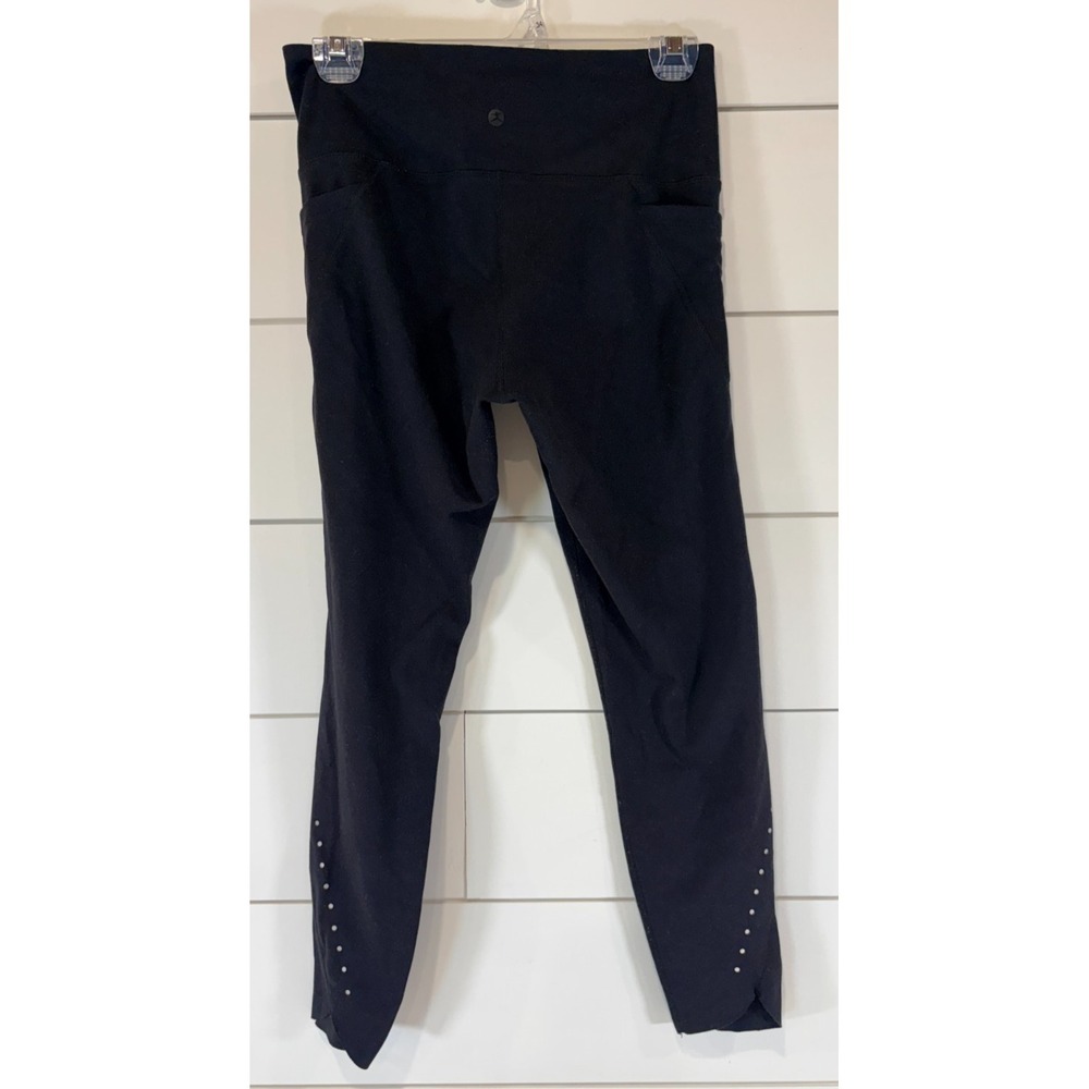 Danskin Womens Medium M Black Stretch Athleisure Yoga Pants w/ Rhinestone Accent - Picture 2 of 9